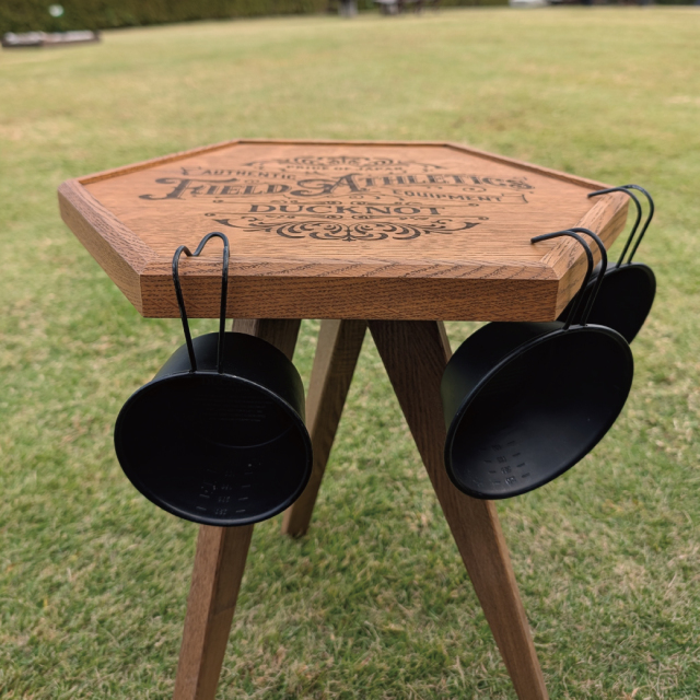予約受付中＞DUCKNOT 三脚テーブル 天然木製 FIELD ATHLETICS(天板のみ
