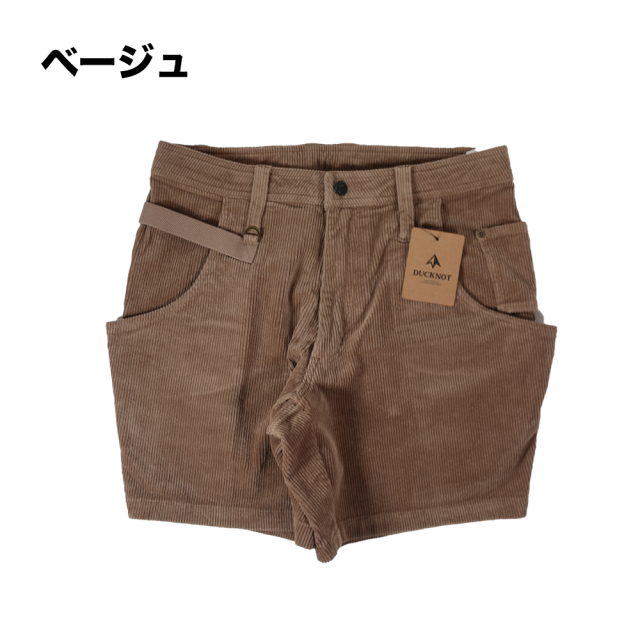 送料無料＞ DUCKNOT サムライハーフパンツ コーデュロイ